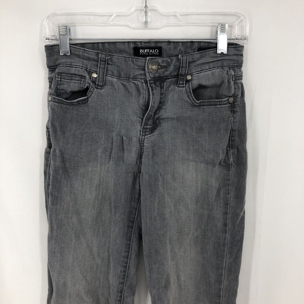 Buffalo David Bitton Gray Aubrey Capri Stretch Denim Casual Jeans 2/26 (26x25)